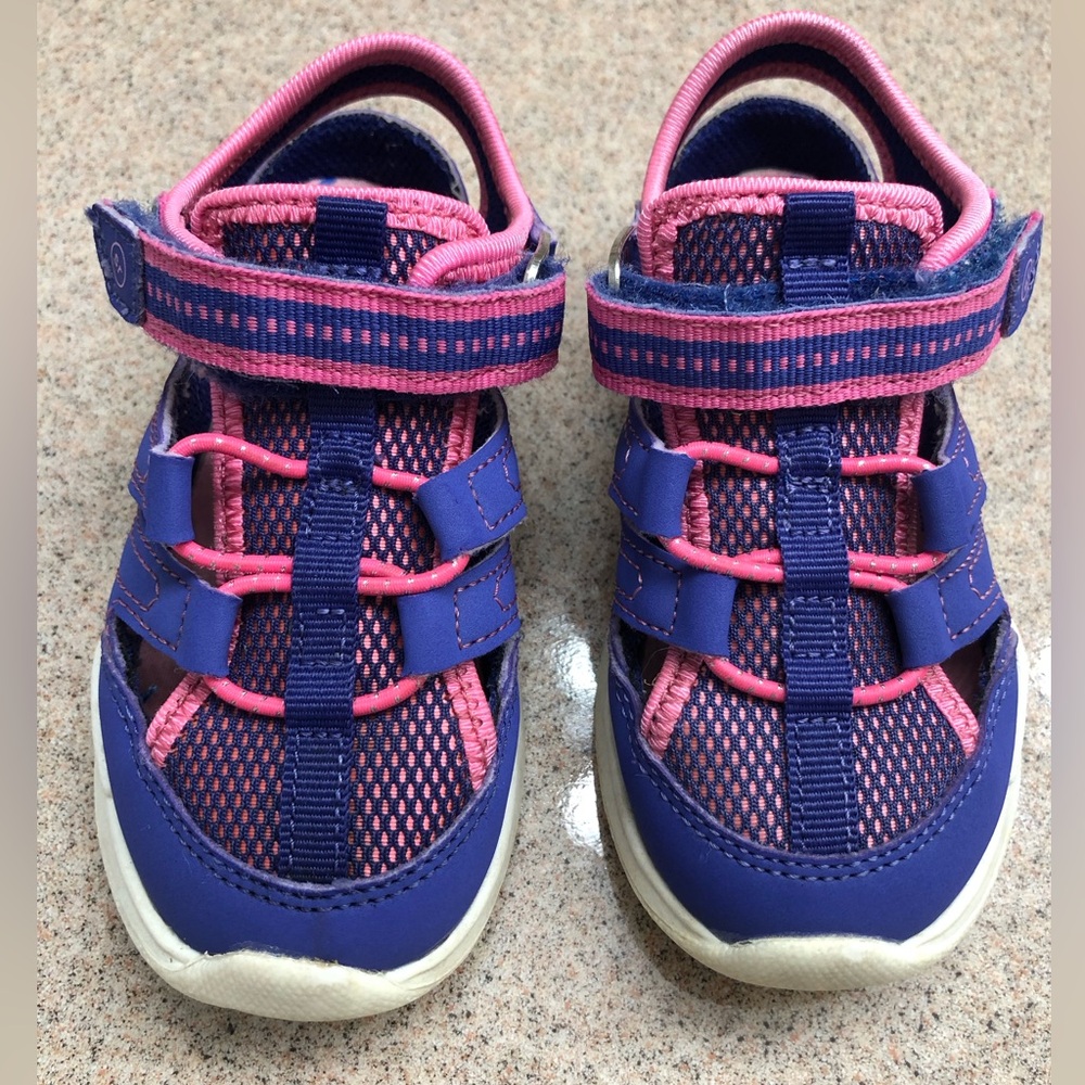 Stride Rite Navy and Pink Kids Sneakers